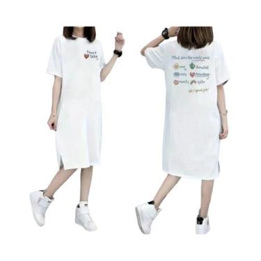 Imagem de Conjunto De Camiseta De Verão De Manga Curta plus Size E Saia Midi, Mo