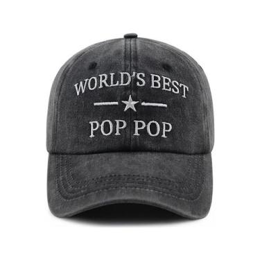 Imagem de Boné de beisebol vintage lavado Trucker Cotton World's Best Pop Pop - 