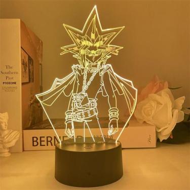 Imagem de Luz noturna LED 3D que muda de cor Yu Gi Oh Yugis Mutos Kids - yiweisa