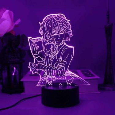 Imagem de Luz noturna LED 3D Bungos Strays Dogs Dazais Osamus Color Ch - Yiweisa