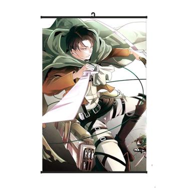 Imagem de Pôster artístico Attack On Titan Levi 40x60cm em tecido+plásticos