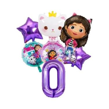 Imagem de Conjunto De Balões Gabby Dollhouse Para Meninas, Decoração De Festa De
