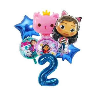 Imagem de Conjunto De Balões Gabby Dollhouse Para Meninas, Decoração De Festa De