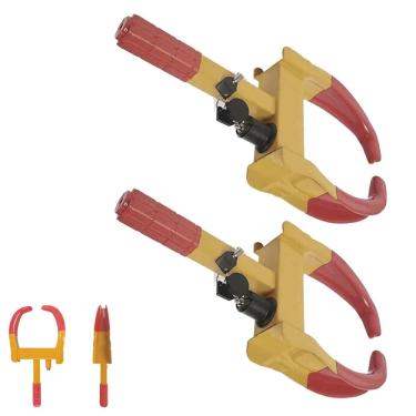 Imagem de Trava de Pneu Universal Kit 2 Uni Bloqueador De Roda Moto Carro Seguranca Roubo Antifurto Reboque Veiculo Auto