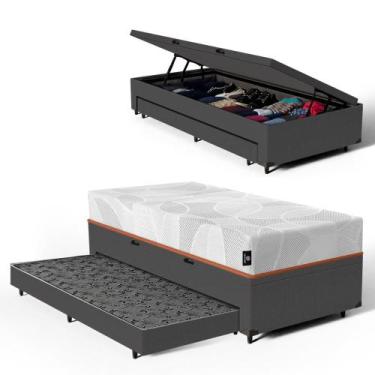 Imagem de Cama Box Baú com Colchão de Espuma D33 Enrolado Sonno Full - Umaflex +