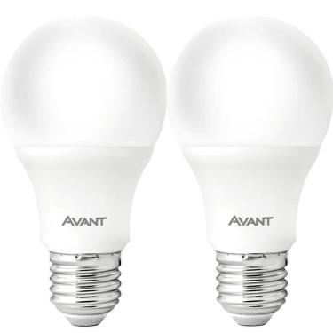 Imagem de Kit 2 Lâmpadas Pera Led Avant Branco 9w Bivolt Br810-b 6500k Base E27 - Cód 335401378