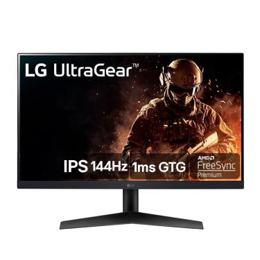 Imagem de Monitor Gamer LG UltraGear 24 Full HD, 144Hz, 1ms, IPS, HDMI e DisplayPort, 99% sRGB, HDR, FreeSync Premium VESA 24GN60R