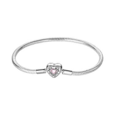 Imagem de Pulseira Feminina De Prata 925 Retrô Com Elo De Cobra E Berloques DIY 