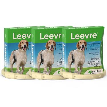 Imagem de Kit 3 Unidades Coleira Leevre 32,75g Com 63Cm