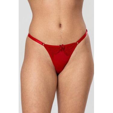 Imagem de Calcinha String Com Regulágem De Microfibra Fio Duplo - RUBI, G, Rubi