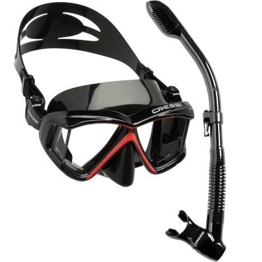 Imagem de Kit de Mergulho Máscara+Respirador Cressi Pano 4+Super Dry-Unissex
