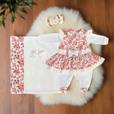 Imagem de Saída Maternidade Catarina 05 Peças Roupas de Bebê Menina - Maria's Ba