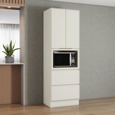 Imagem de Torre Quente para 1 Forno com 2 Portas e 2 Gavetas Mdf Fineze Areia