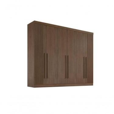 Imagem de Roupeiro 6 Portas Ripado 6 Gavetas Sem Pés Da Vinci Plus - D' Doro Cas