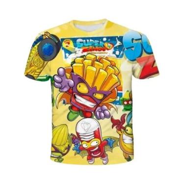Imagem de Camiseta Infantil De Manga Curta Super Zings Anime Game Streetwear, Ro