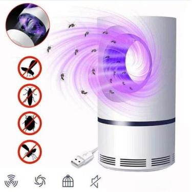 Imagem de Mosquiteiro Elétrico USB LED Repelente Mata Mosquito Moscas Luminária 