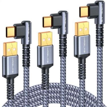 Imagem de Cabo carregador MRGLAS USB C 3.2A Fast Charge, pacote com 3 unidades 1