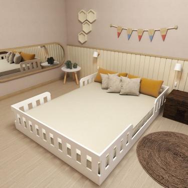 Imagem de Cama Infantil Montessoriana Casal Tuli Branco