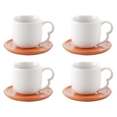 Imagem de Conjunto Xícaras de Café com Açucareiro 6 Peças  Linha Oásis  Cerâmica