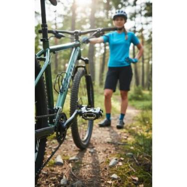 Imagem de Pedal MTB Clip Preto C/ Taquinhos - Performance Confiável - Congratula