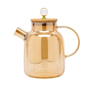 Imagem de Chaleira de Vidro Borossilicato 1,8L Âmbar Cristal com Infusor Resiste