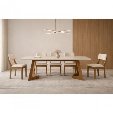Imagem de Sala De Jantar Completa Com 6 Cadeiras Nápole -domus Móveis
