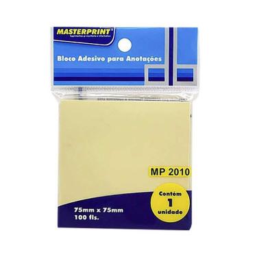 Imagem de Bloco Adesivo Post-it Masterprint 75X75MM 100 Folhas com Cola Reposicionável para Anota...