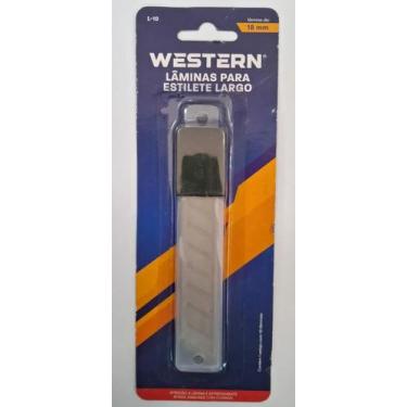 Imagem de Lâminas Para Estilete 18mm 10 Peças Profissional Western
