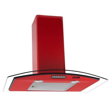 Imagem de Coifa de Parede Nardelli Vidro Curvo Slim Red 70cm com Filtro de Alumínio e Carvão Ativ...
