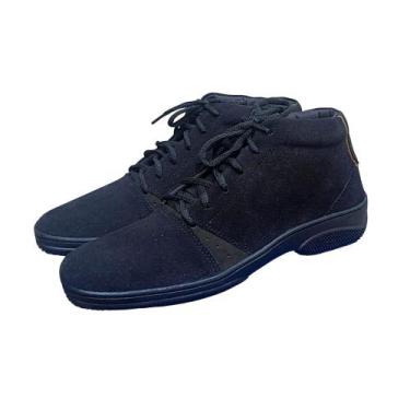 Imagem de Coturno Bota Tênis Masculino Couro Camurça RMarq Collection Sola Borra