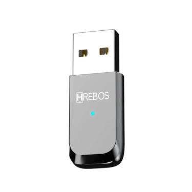 Imagem de Adaptador Receptor Bluetooth Usb Carro Musica Hrebos Modelo Ad-215
