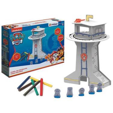 Imagem de Playset Patrulha Canina Farol P/ Colorir Giz de Cera Xalingo