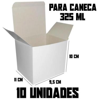 Imagem de Kit 10 Caixinhas Para Caneca / Xícara 325ml 9cm x 11cm x 10cm Pré Mont