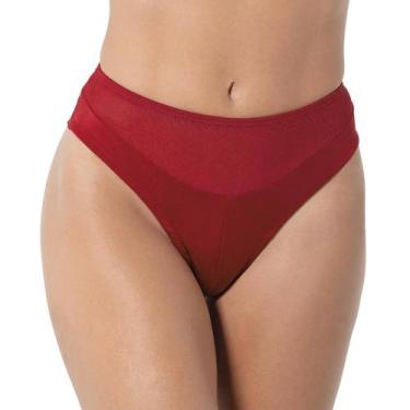 Imagem de Calcinha Cinta DeMillus Lucilia 46024 Fio Dental, Vermelho, EG