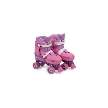 Imagem de Patins roller skate roxo ajustável tamanho 30 a 33 fenix