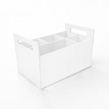 Imagem de Porta Talheres tipo Cesto em acrílico 3mm - Fabricação Própria, Branco