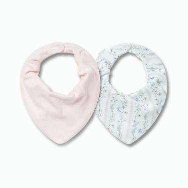 Imagem de Kit Com 2 Babadores Hug Bandana Bosque Encantado Rosa, Único, Rosa