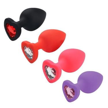 Imagem de Plug anal de silicone- m  - Ellun Lingerie, Violeta escuro