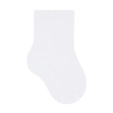 Imagem de Meia Bebê Básica Selene 1320-001 Cano Curto Algodão, 0-5 Meses, Branco
