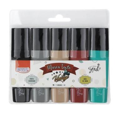 Imagem de Marca Texto Vintage BRW com 5 Cores