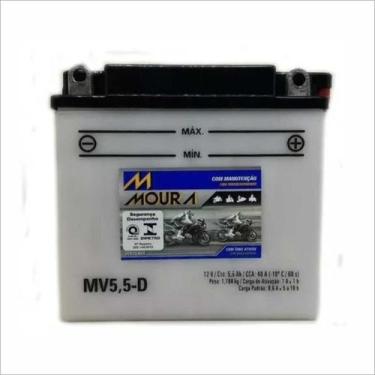 Imagem de Bateria Ventilada Moto Moura 12V 5,5Ah MV5,5-D YAMAHA AS2C XS YAS YBR 