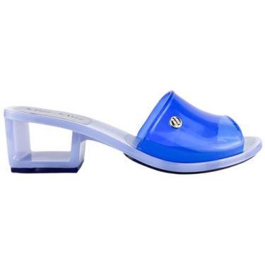 Imagem de Tamanco Acrilico Transparente Miss Miss, 33/34, Azul