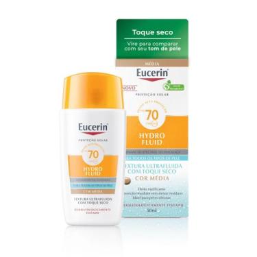 Imagem de Protetor Solar Facial Eucerin Hydro Fluid Cor Média FPS 70 50ml