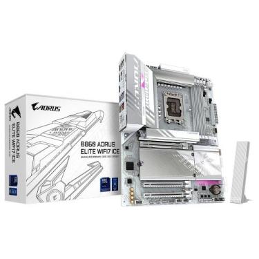 Imagem de Placa Mãe Gigabyte B860 AORUS ELITE WF7 ICE, Intel, ATX, DDR5, LED RGB