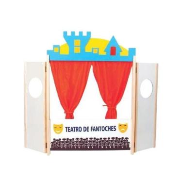 Imagem de Teatro de Fantoches Educativo 86x62x5cm para Desenvolvimento Infantil 