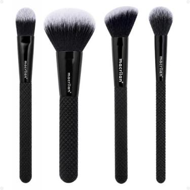 Imagem de Kit de Pincéis Macrilan Noir Collection: N01, N02, N03 e N13