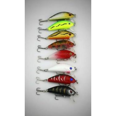 Imagem de Kit 8 Iscas Artificiais Meia Água 5cm 3.6g - Congratulations Store