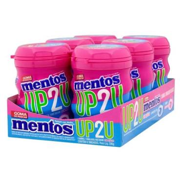 Imagem de Mentos Pote Up2u Menta E Tutti-Frutti - 6 Potes Com 28 Unidades