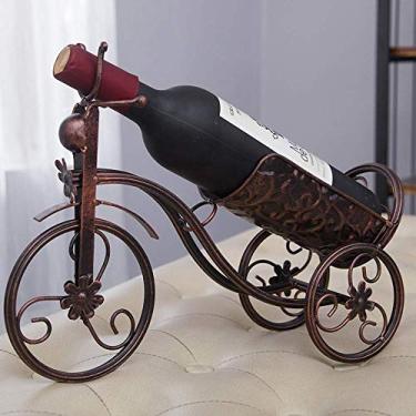 Imagem de Pkfinrd Prateleira de vinho europeia para decoração de sala de estar, decoração criativa para casa e armário de vinho em ferro forjado