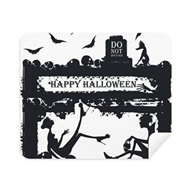 Imagem de Pano de limpeza de fantasma humano Halloween Crow 2 peças de tecido de camurça
